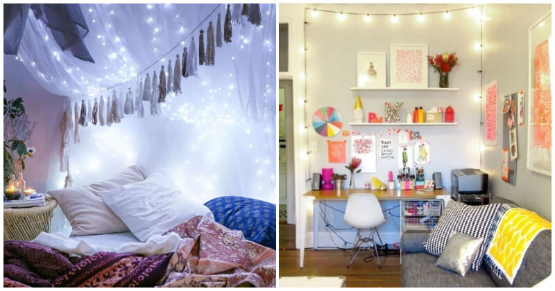 29 creative ideas to decorate your home with fairy lights