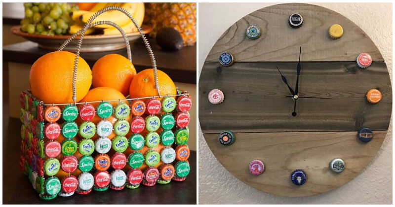 21 unique ideas to reuse bottle caps for beautiful home decor 