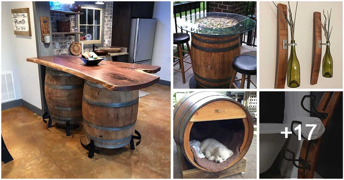 22 useful recycled wine barrel ideas to decorate your home