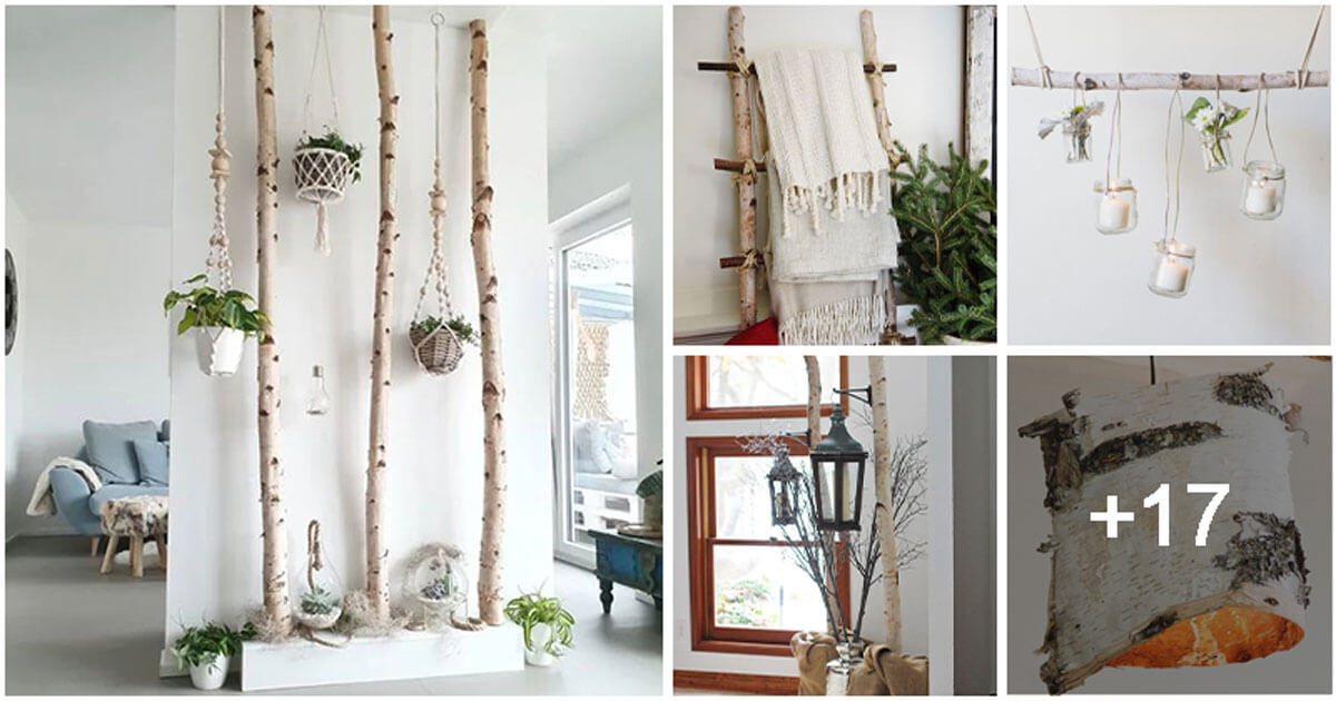 22 DIY home decorating ideas with birch logs
