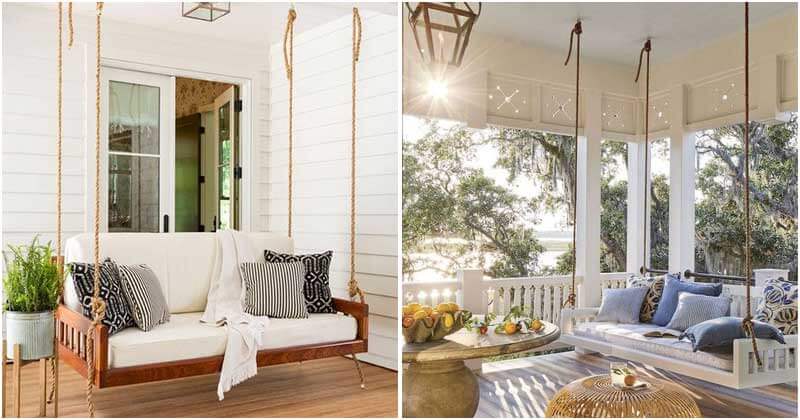 24 beautiful hanging swing bed ideas to relax in