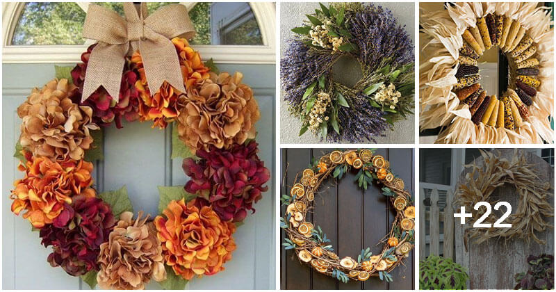 27 DIY ideas for natural fall wreaths