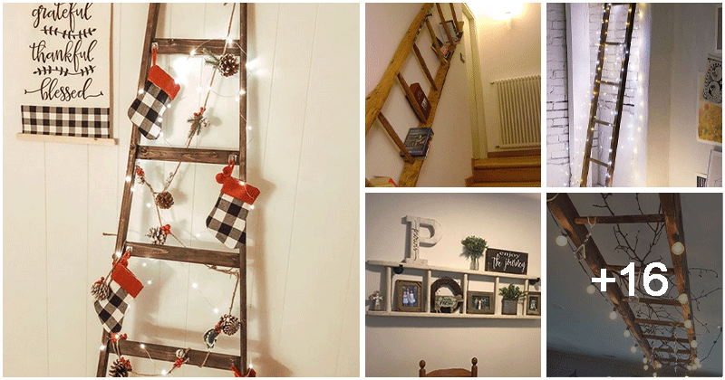 21 DIY projects for old ladders for home decoration