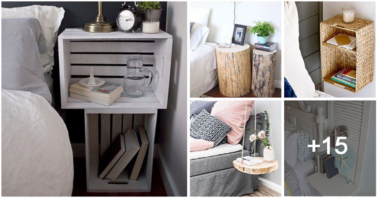20 brilliant and cheap bedside table ideas