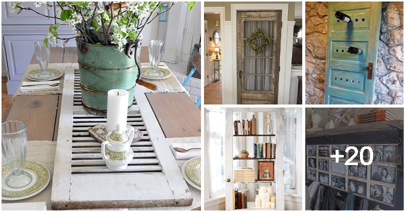25 easy ways to turn your old doors into vintage home decorating ideas
