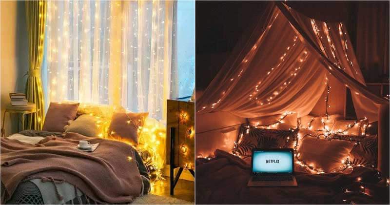 25 Gorgeous Bedroom String Lights Ideas - 101