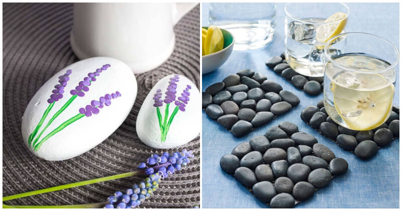 DIY pebble and river rock projects for your home decor planning