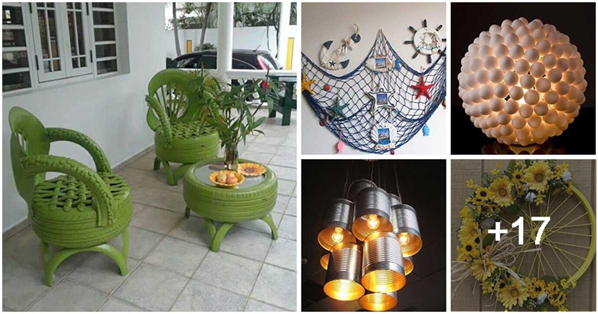 23 DIY upcycling ideas for old items to decorate your home