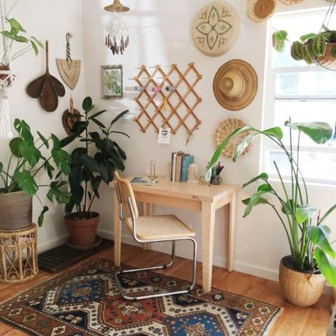 30 saggy and sophisticated boho chic home office ideas - 79