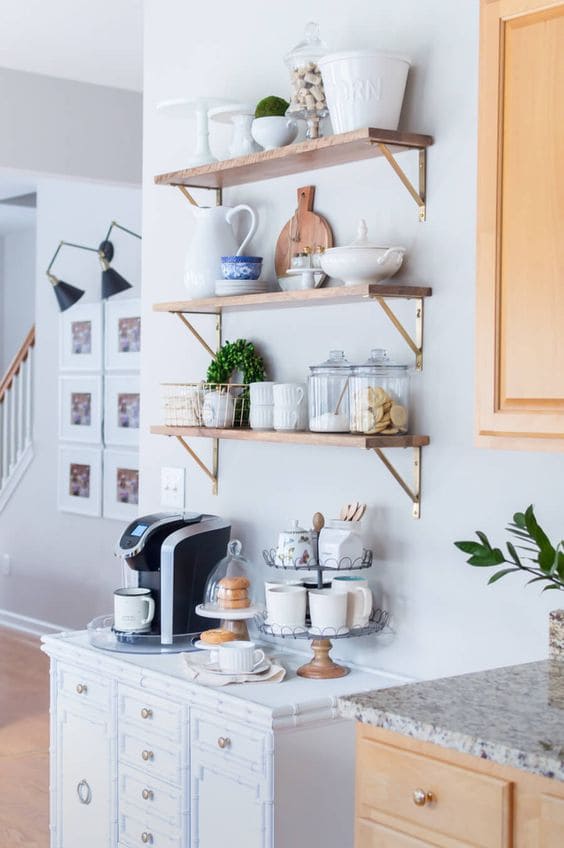 30 great ideas to make kitchen shelves - 109