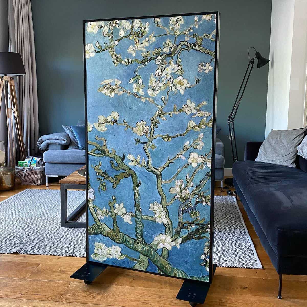 Japanese style floral room divider