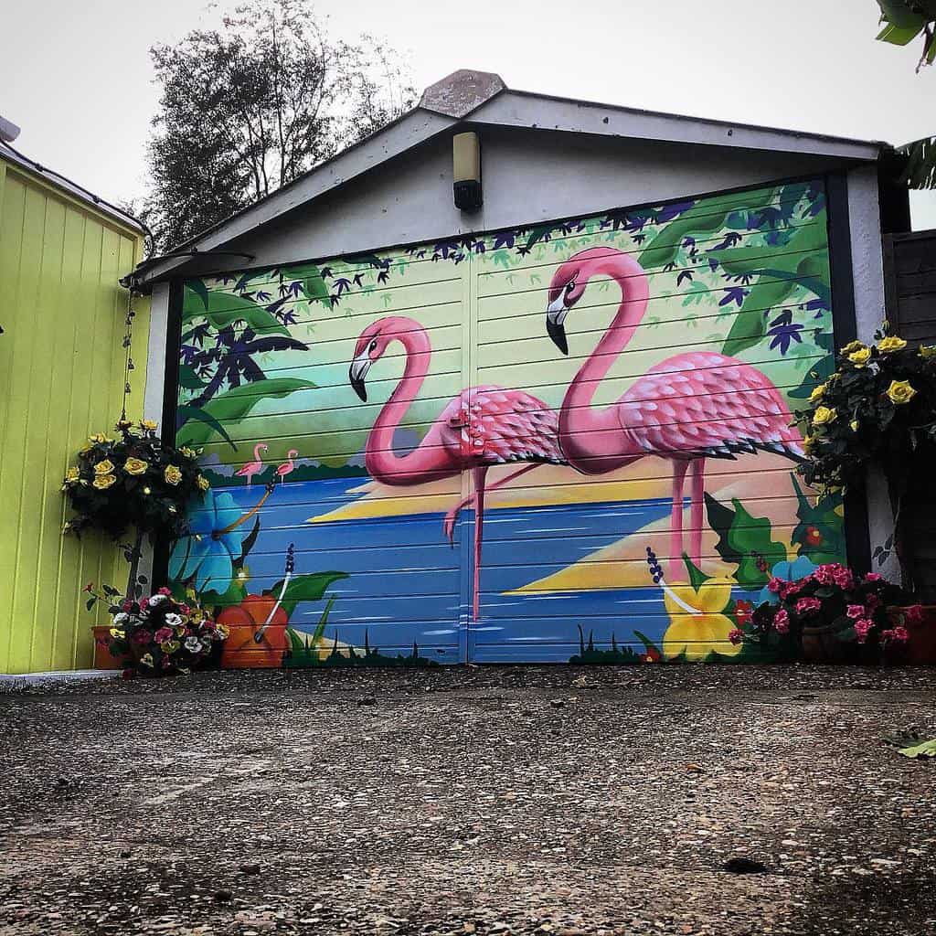 Flamingo Garage Mural 