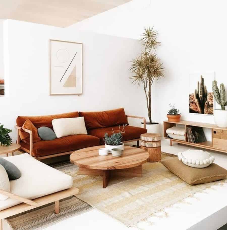 modern rustic living room