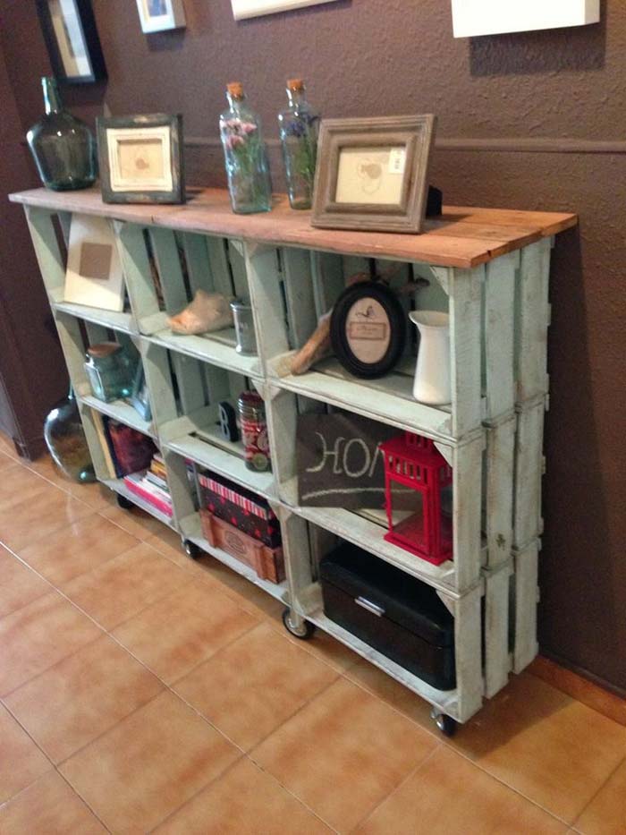From boxes to console tables #diywoodcrateprojects #diywoodcrateideas #decorhomeideas