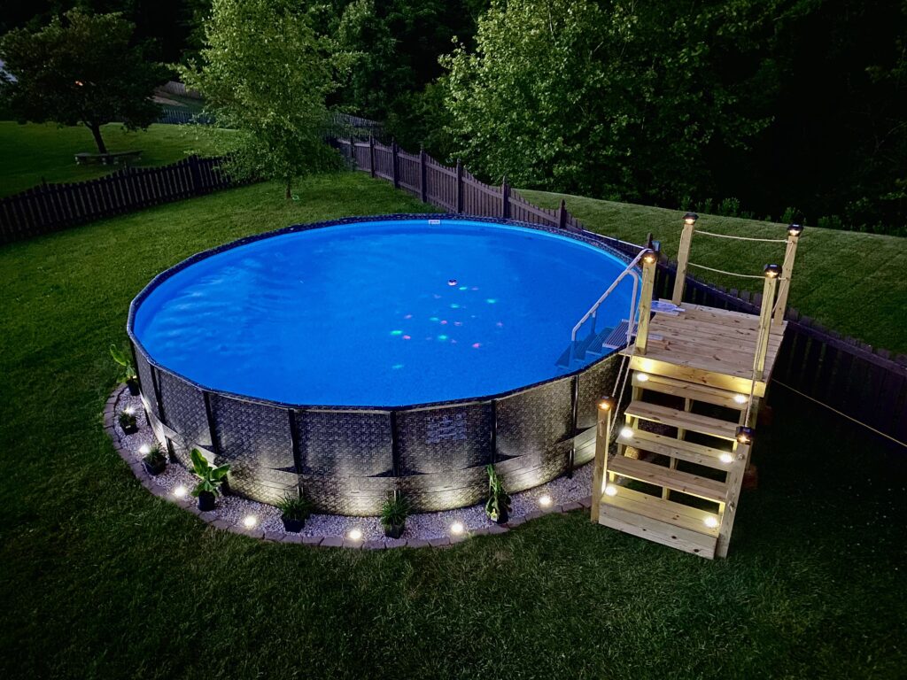 above ground pool landscaping