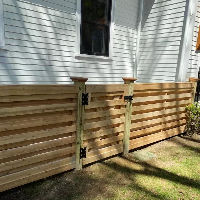 horizontal fence ideas