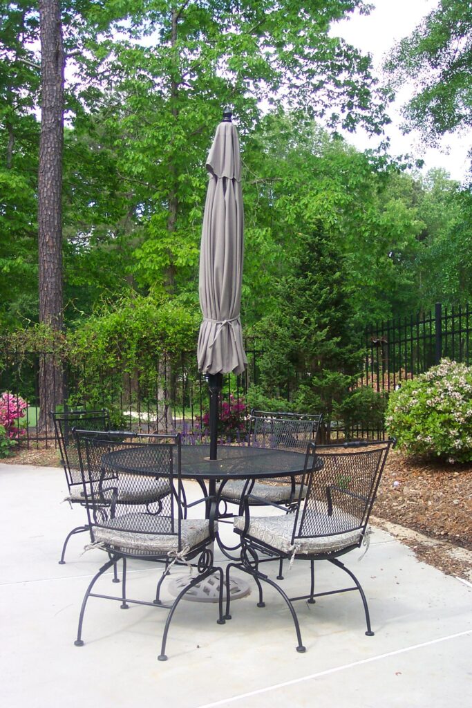 wrought iron patio set