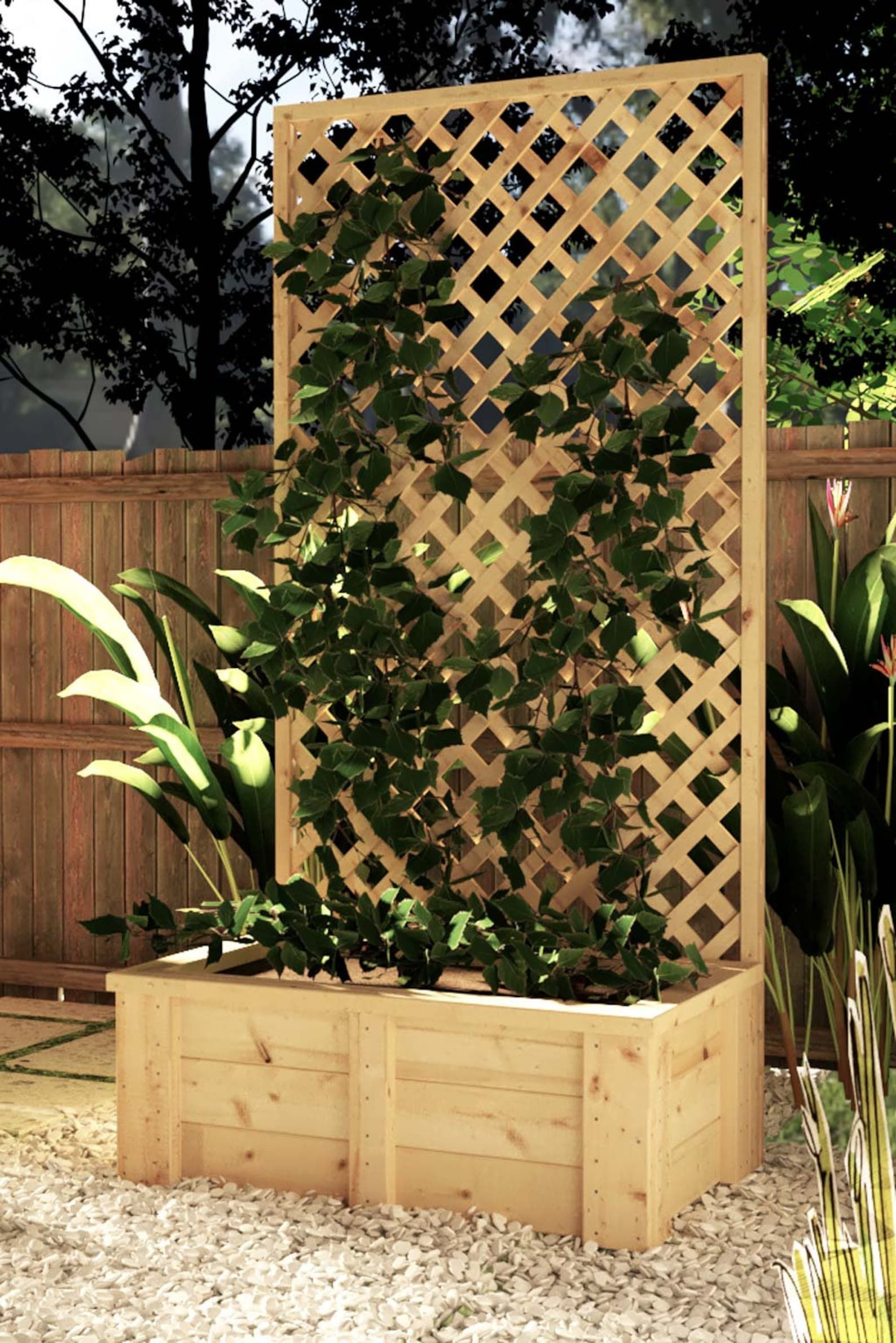 Enhance Your Garden with a Stylish Planter and Trellis Combo