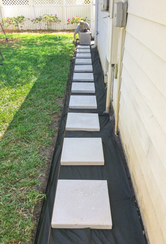 landscaping on side of house