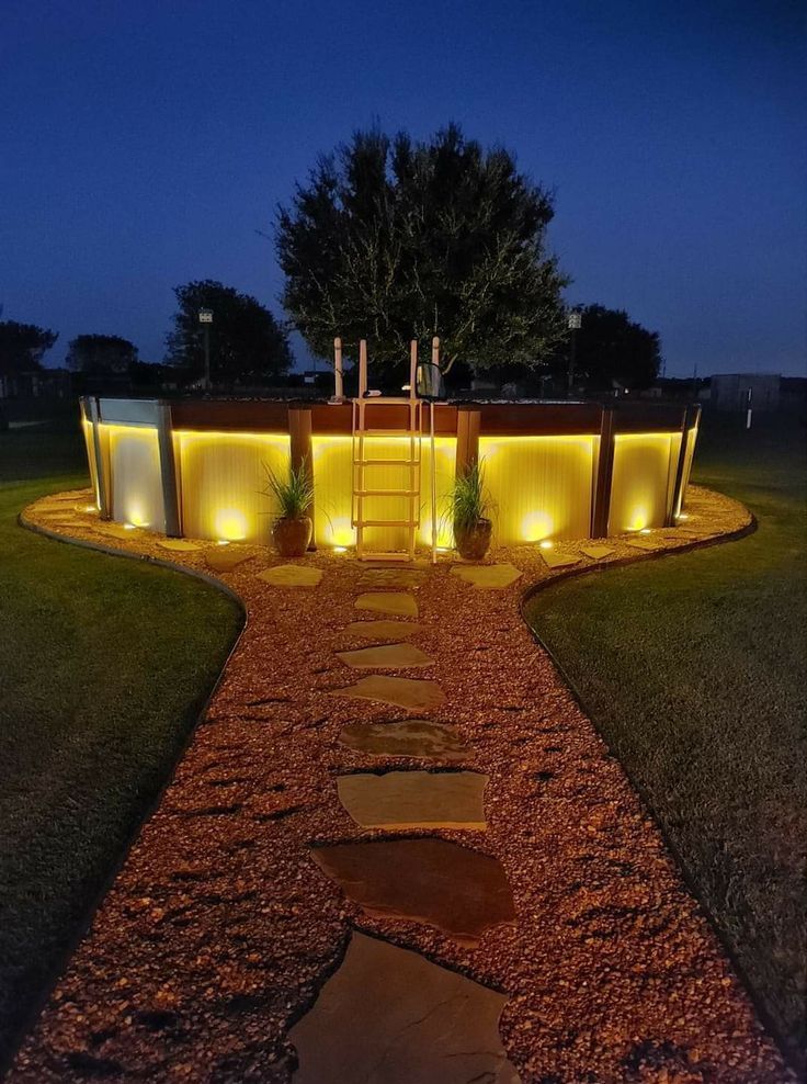 above ground pool landscaping