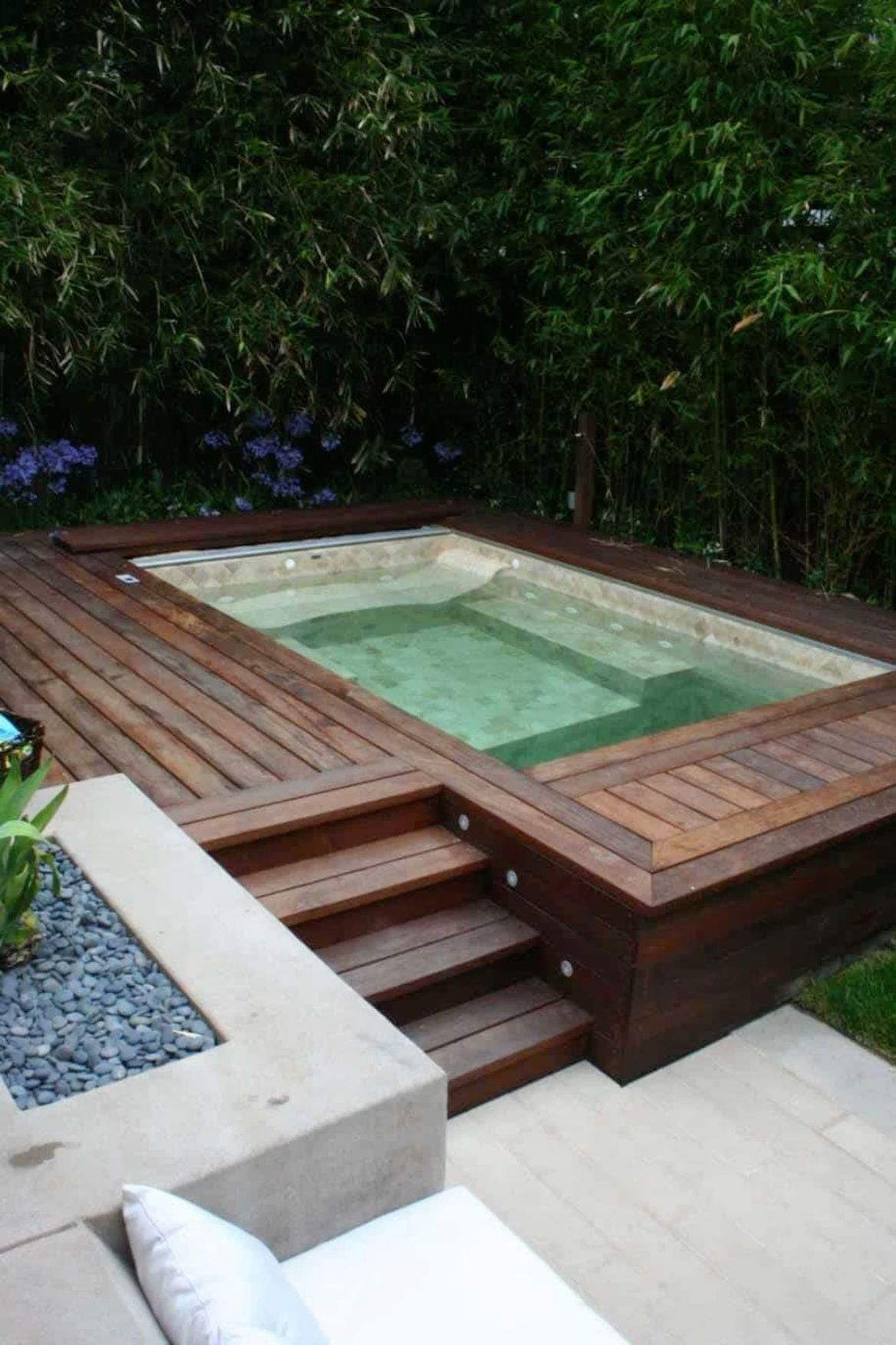 patio ideas with hot tub