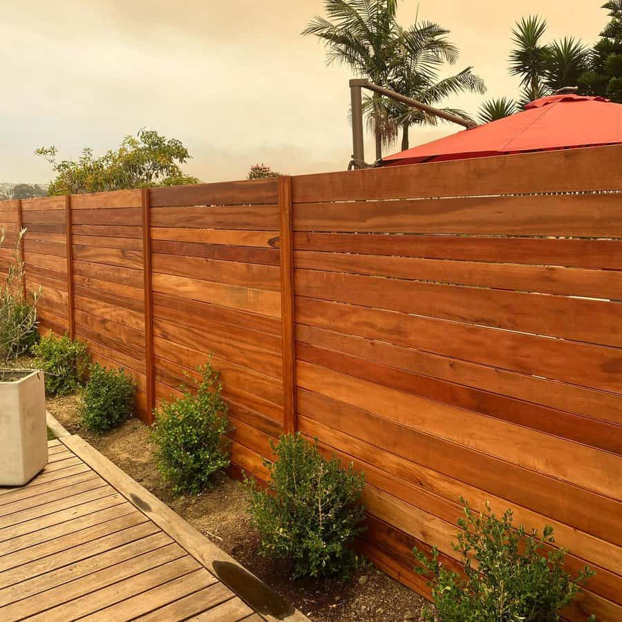 horizontal fence ideas