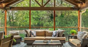 screened in porch and deck