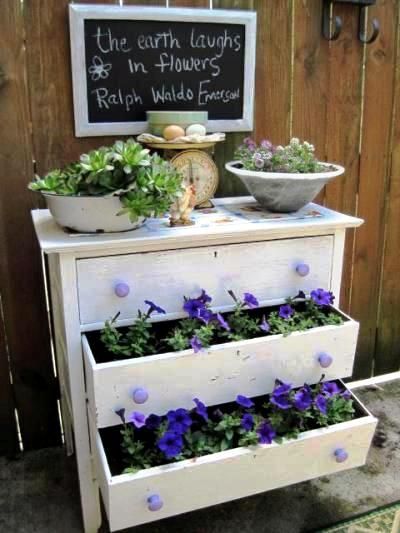 chest of drawers garden planter