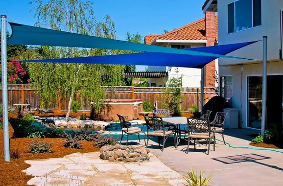 Backyard Shade Sails - Landscaping Netwo