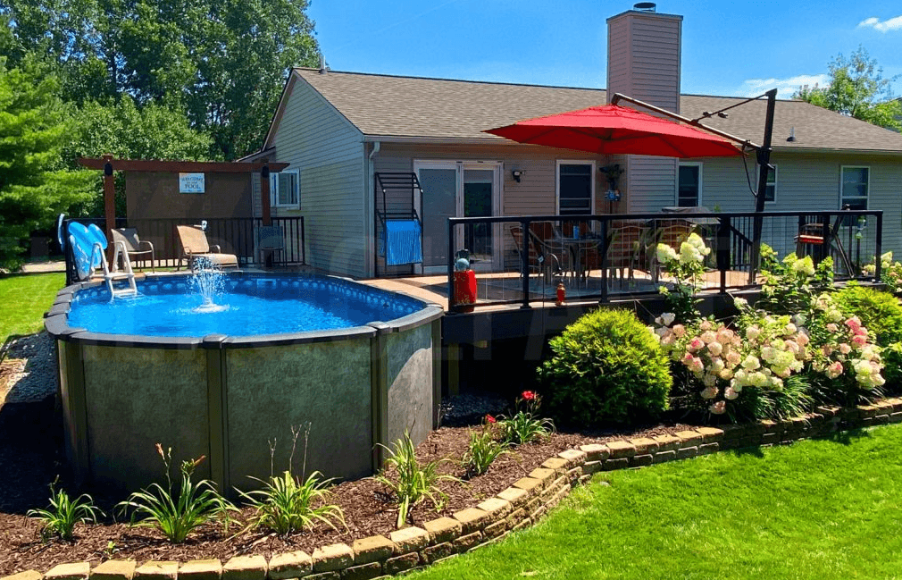 12 Above-Ground Pool Landscaping Ide