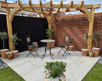 Corner Oak Pergola 2.5m Handmade - Et