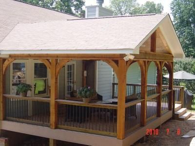 gable roof covered porch - Google Images | Porch design, Diy porch .