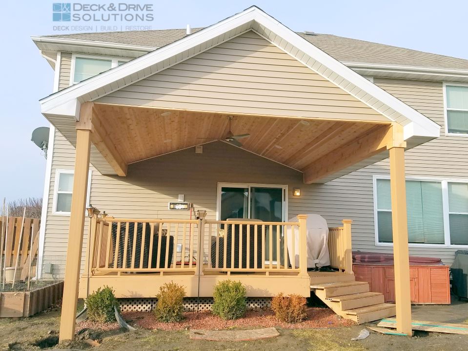New Roof over Existing Deck – Deck and Drive Solutio