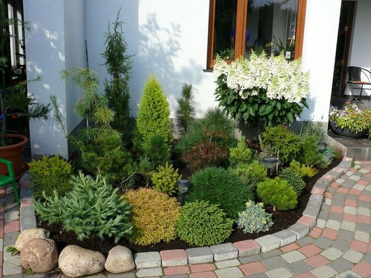 51+ Smart Ideas to Make Evergreen Landscape Garden on Your Front .