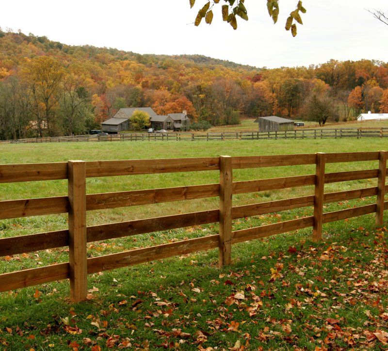 Farm Fence | Wooden Fence in Green Fie