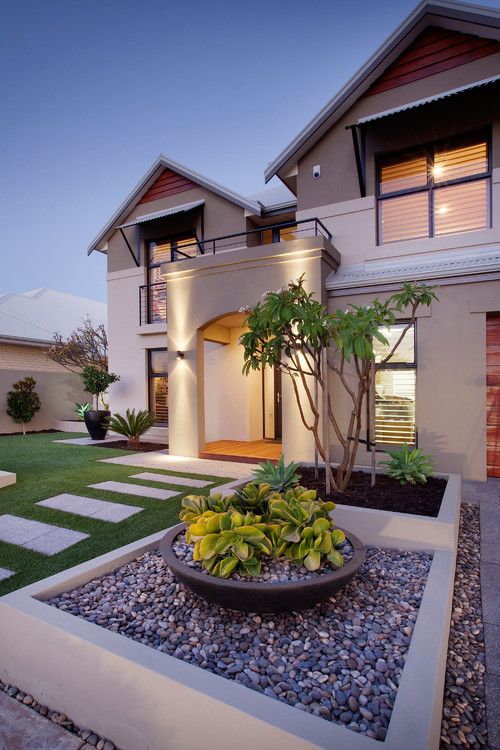 The Perfect Front Yard Landscaping | Front yard design, Modern .
