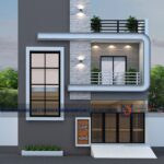 Modern House with Balconies - 3D Renderi