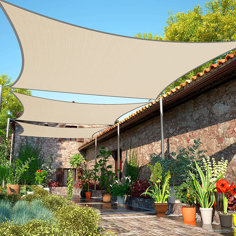 Outdoor Waterproof Sun Shade Sail Opaque Privacy Protection Canopy .
