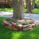 Raised Flower Bed with Rocks and Ston
