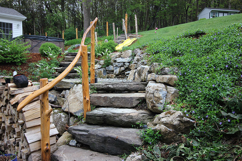 Ideas for Introducing Stone in a Garden Design in the Sparta, NJ .