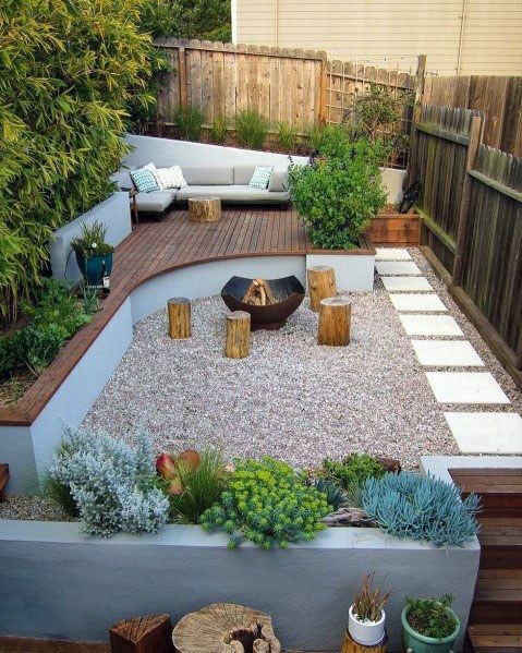 Image result for yard stepping stone ideas | Small backyard decks .