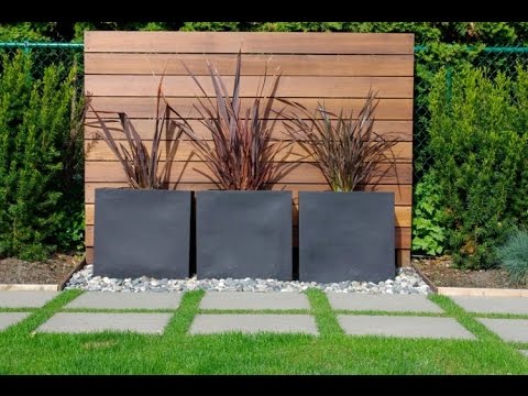 Modern Garden Design Examples - Planters As Accent - YouTu