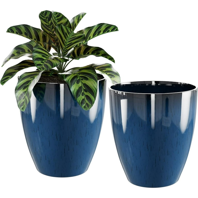 QCQHDU Plant Pots Set of 2 Pack,10 Inch Plant Pot for Indoor and .