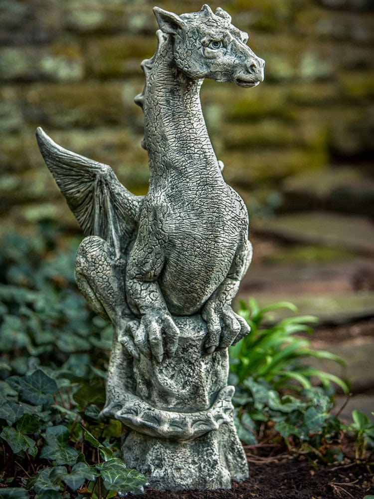 Abraxas Cast Stone Garden Statue | Dragon Stat