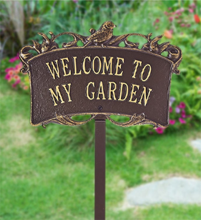 Welcome Garden Sign | 1800Flowers.c