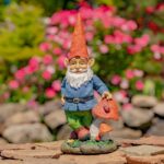 16" Tall Spring Gnome Garden Statue with Mushroo