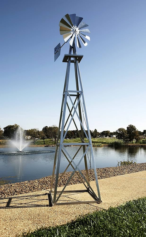 Amazon.com: Outdoor Water Solutions BYW0806 Windmill, Galvanized .