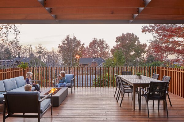 Outdoor Large Patio, Porch, Deck Wood Fences, Walls Design Photos .