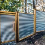 Corrugated Steel Privacy Fence Ideas | Metal fence panels, Fence .