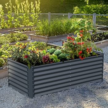 Amazon.com: Galvanized Raised Garden Bed Box Planter for Outdoor .